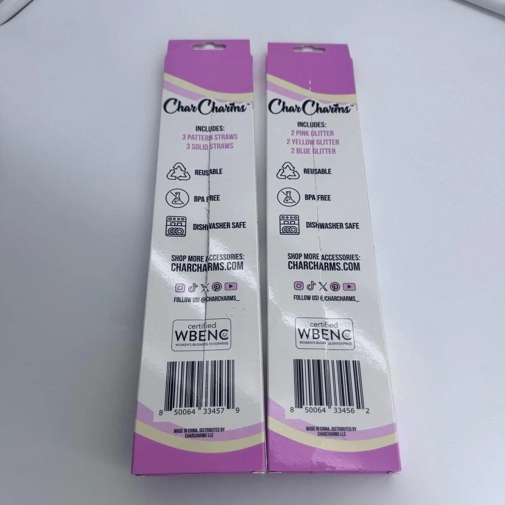 Charcharms bundle of 30oz spring time straws